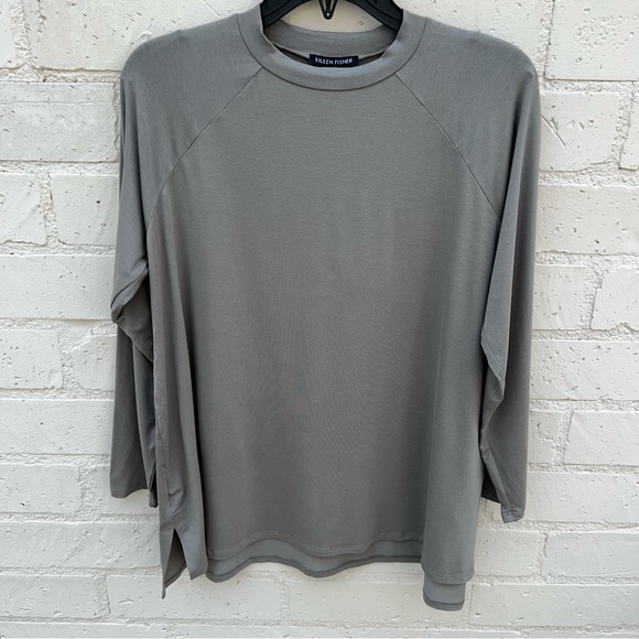 Eileen Fisher Fine Jersey Crew Neck Top NEW - Picture 9 of 15